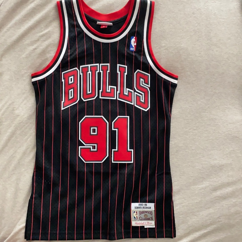 Never worn Dennis Rodman Chicago Bulls jersey.